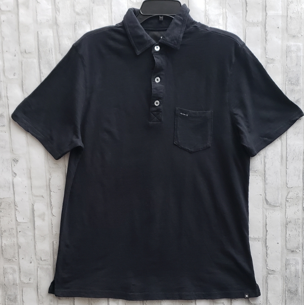 Men's Hurley Polo Shirt - Black - M